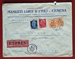 ITALIEN CESENA ORTO EXPORT EXPRESS ZENSUR MIGROS ZÜRICH 1941