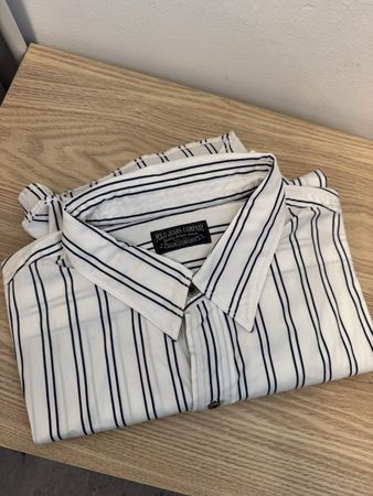 Polo Jeans Ralph Lauren Hemd Weiß Streifen XL NEU