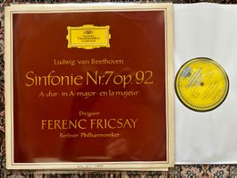 Beethoven Sinfonie Nr. 7 Fricsay RARE DGG TULIP LP GEWASCHEN