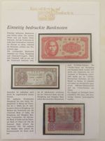 Kuriositäten auf Banknoten - einseitig bedruckt