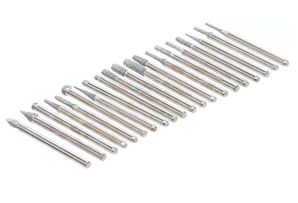 Mesee 30-tlg. Diamant-Frässtifte Set 2,35mm - Für Glas, Stein & Metall