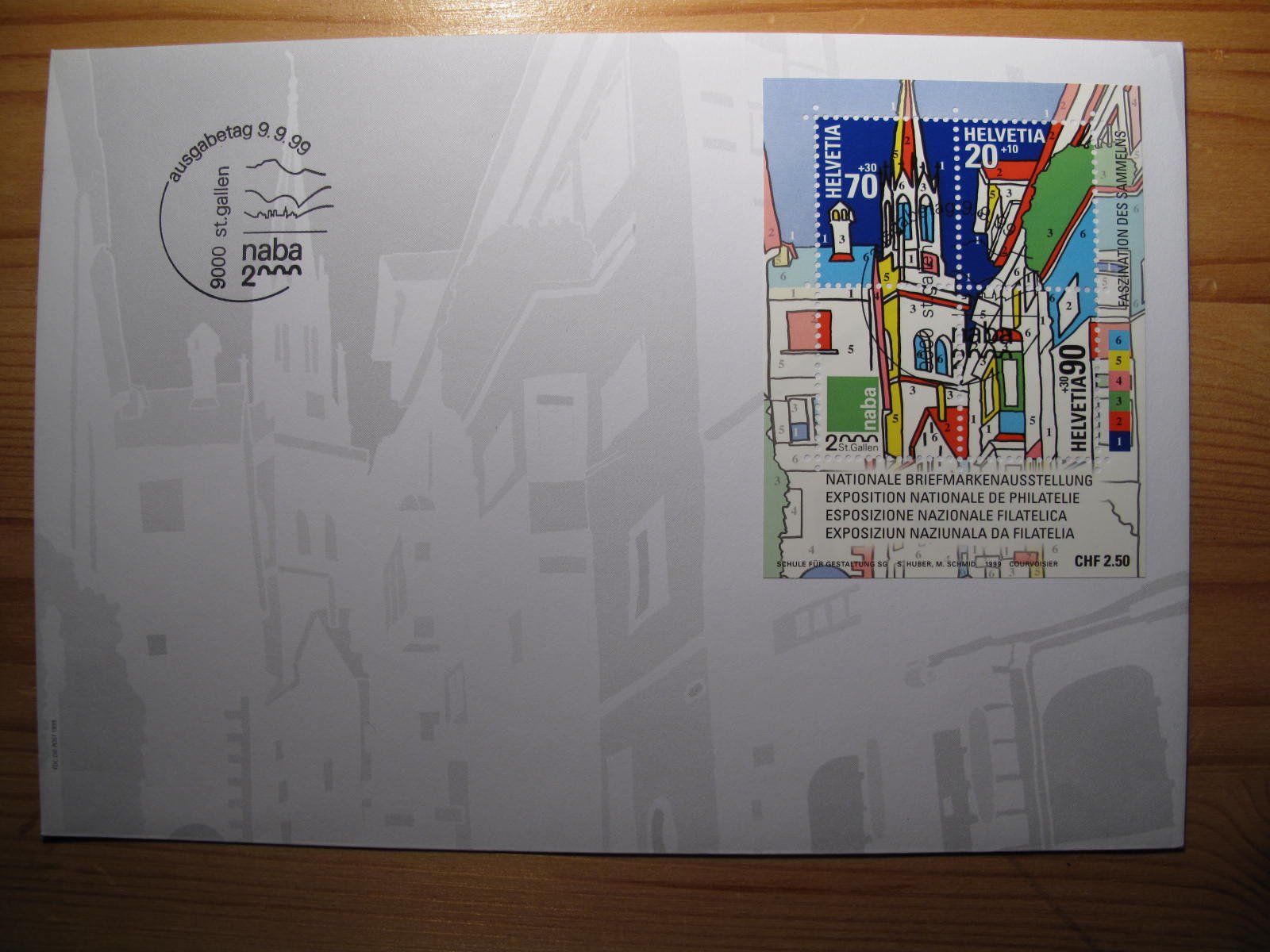 Tutti i francobolli: Schweiz FDC 1999 C5 Naba Block – Usato da Wil SG venduto da fva01