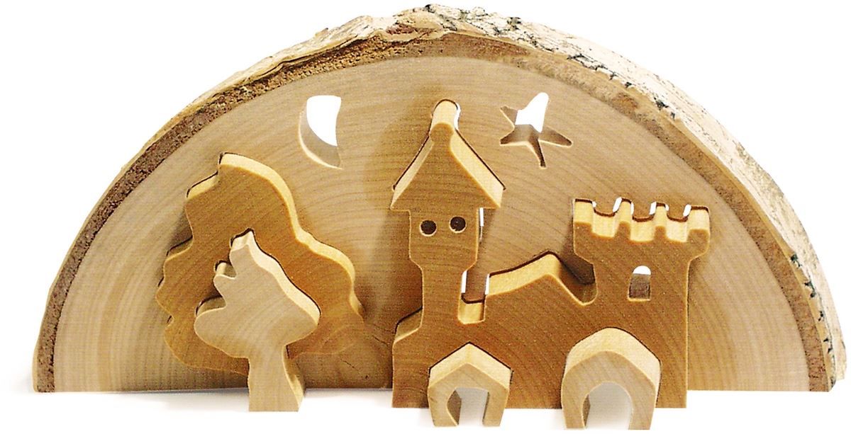 Cadenas: Holzscheibe 3D Cut Schloss mit Teelicht – Neuf avec emballage d'origine à Wettingen par Swala 3