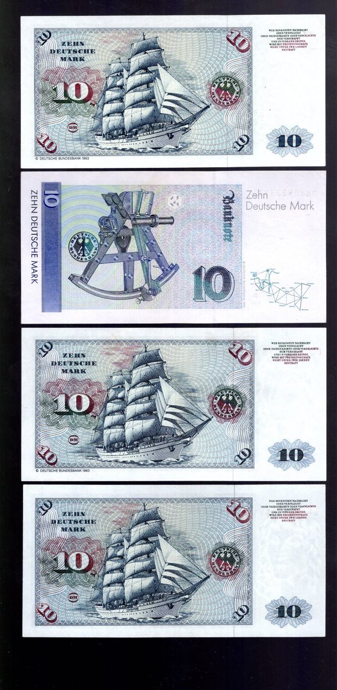 Banknoten: Germany noten 4 stück nice grading AU – Gebraucht aus Leibstadt von baroc333 1
