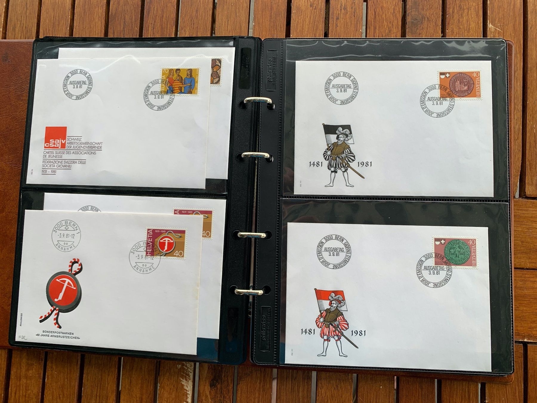 Tutti i francobolli: 1981 - Classeur 59 FDC - mit Einzelmarken - avec tbr isolés – Nuovo (secondo la descrizione) da Chavornay venduto da 4dphila 5
