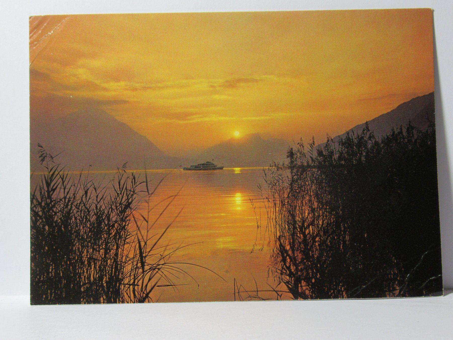 Cartoline postali: Sonnenuntergang am Thunersee  , Schiff – Usato da Grenchen venduto da frechri