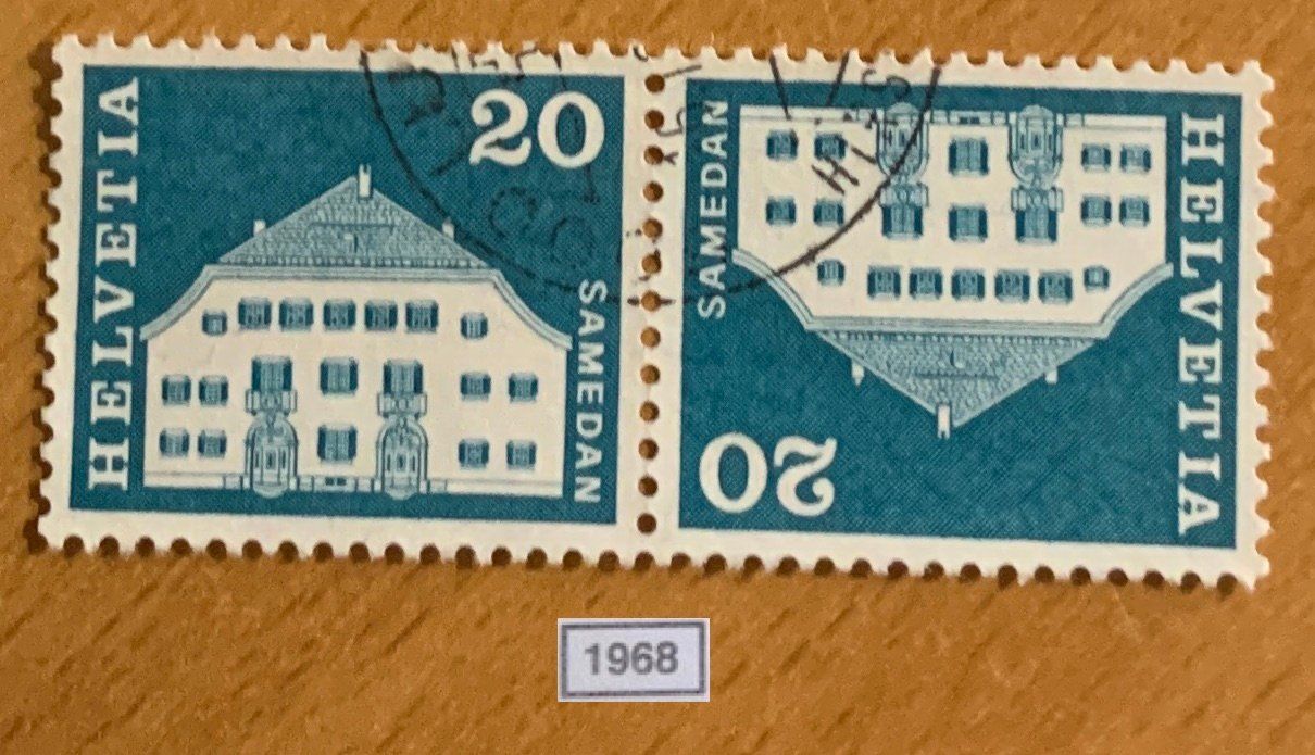 Tutti i francobolli: Timbres suisses 1968 SAMEDAN – Usato da Lausanne venduto da Cabessa