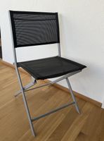 Klappstuhl schwarz; praktischer & robuster Gartenstuhl