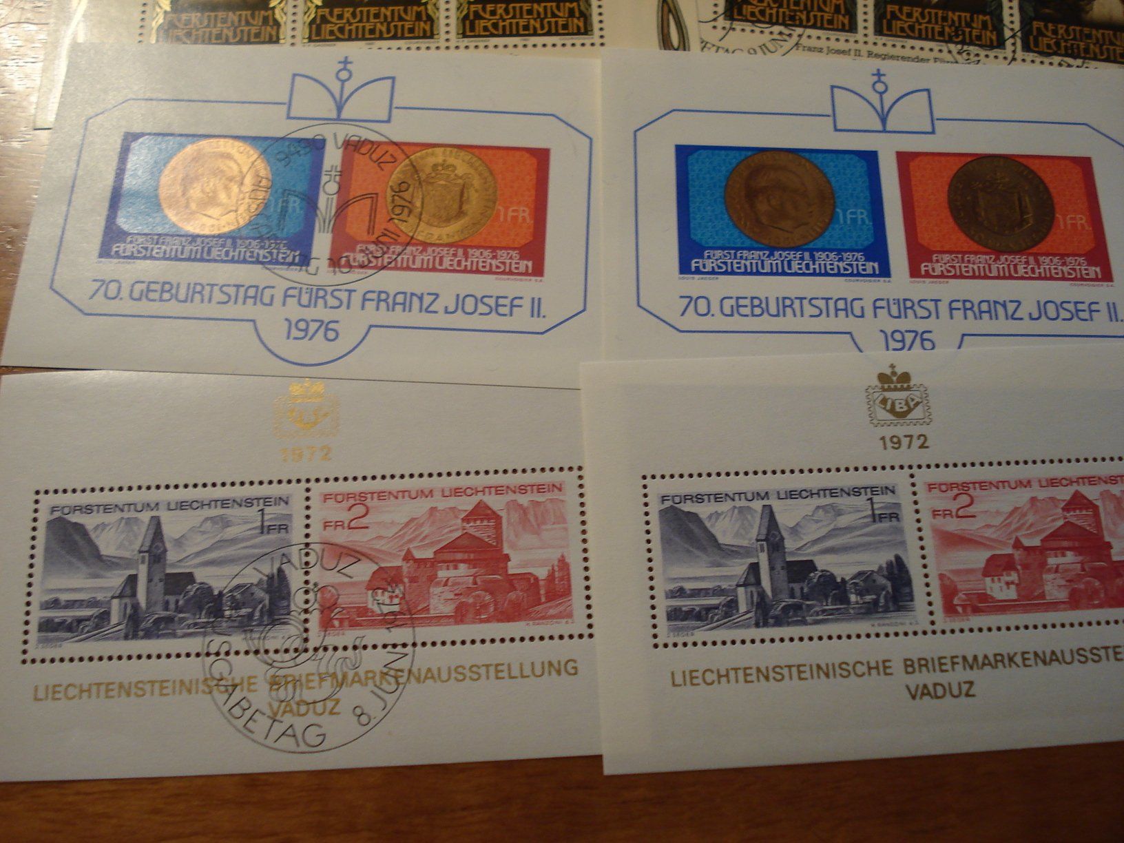 Cartoline postali: Liechtenstein, Lot Blocks **/ET-o, 1 FDC – Usato da Niederwil AG venduto da morostahu 2