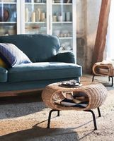 GAMLEHULT Hocker mit Aufbewahrung, Rattan/anthrazit (IKEA)