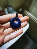 Cooler Donut-Anhänger aus blauem Sodalith-Stein💙