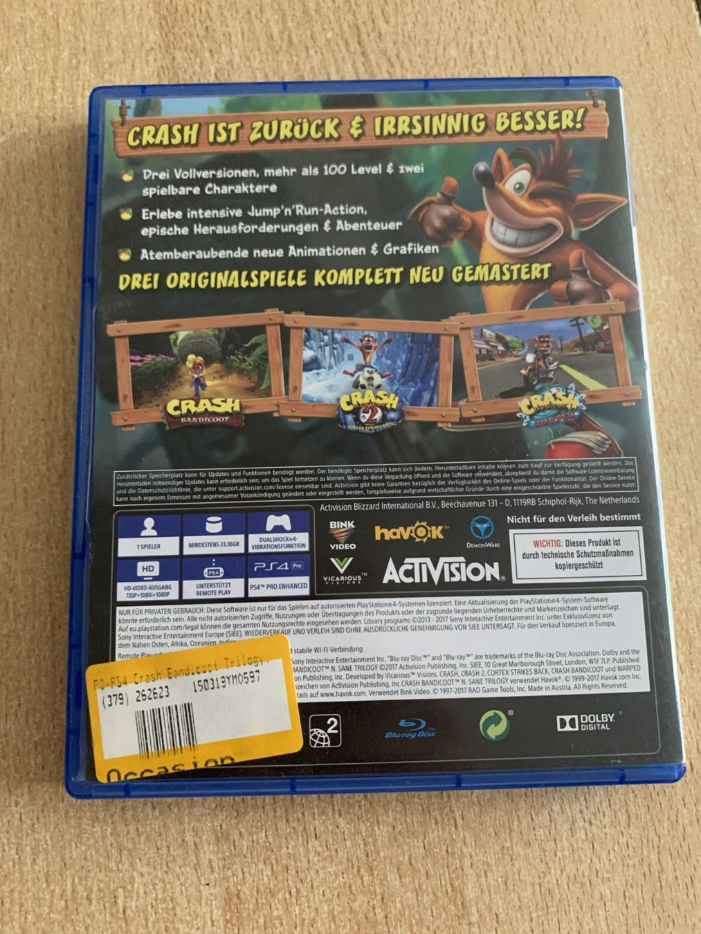 Spiele: Crash Bandicoot N. Sane Trilogy – Gebraucht aus Reinach BL von con_ync2 1