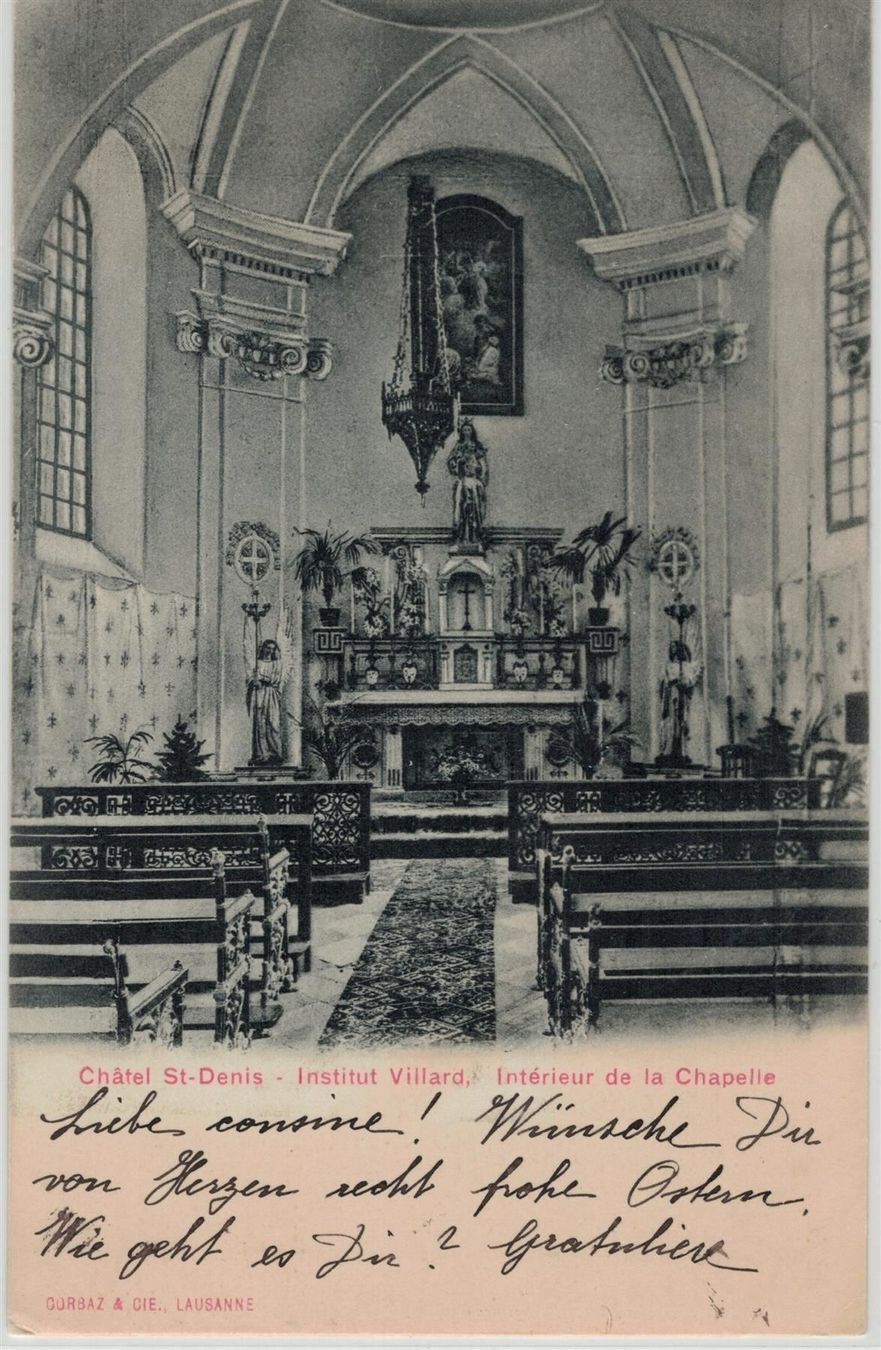Cartoline postali: FR 23 Châtel-St-Denis Chapelle Villard – Usato da Fribourg venduto da philafri