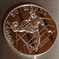 TOP Silber 999, 20 g, ca. 0,7 Oz, Fussball WM 98 FR-BR 3-0