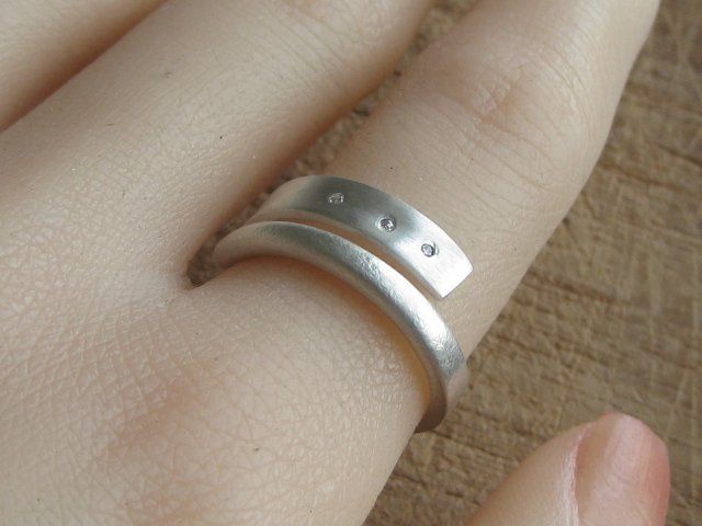 Anelli: massiv Silber Einzelstück Ring 999 + MP Diamant Gr. 58 – Nuovo (secondo la descrizione) da Ermatingen venduto da Decovin 5