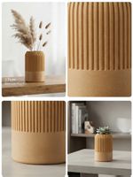 Vase décoratif design nervuré (17cm) – Envoi gratuit / 3D