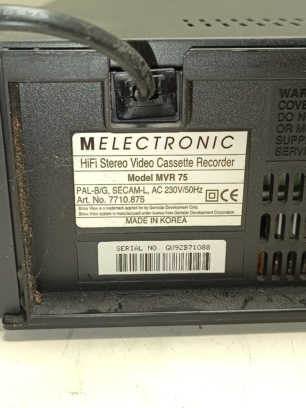Lettore multimediale & Streamer: Melectronic MVR75 VHS HiFi Stereo(em75) – Usato da Künten venduto da Schnaepplihuus 3