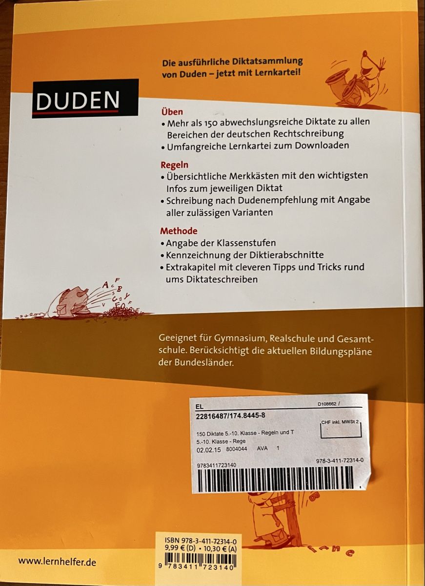 Libri: 150 Diktate, 5.-10. Klasse – Usato da Münchenbuchsee venduto da wurzel123 1