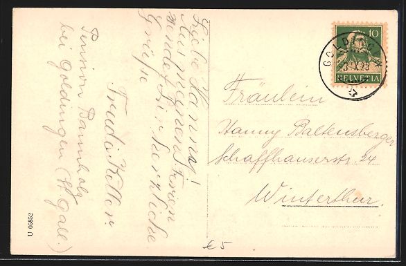 Cartoline postali: Goldingen, Ortsansicht aus der Vogelscha – Usato da Berlin venduto da bartko-reher 1