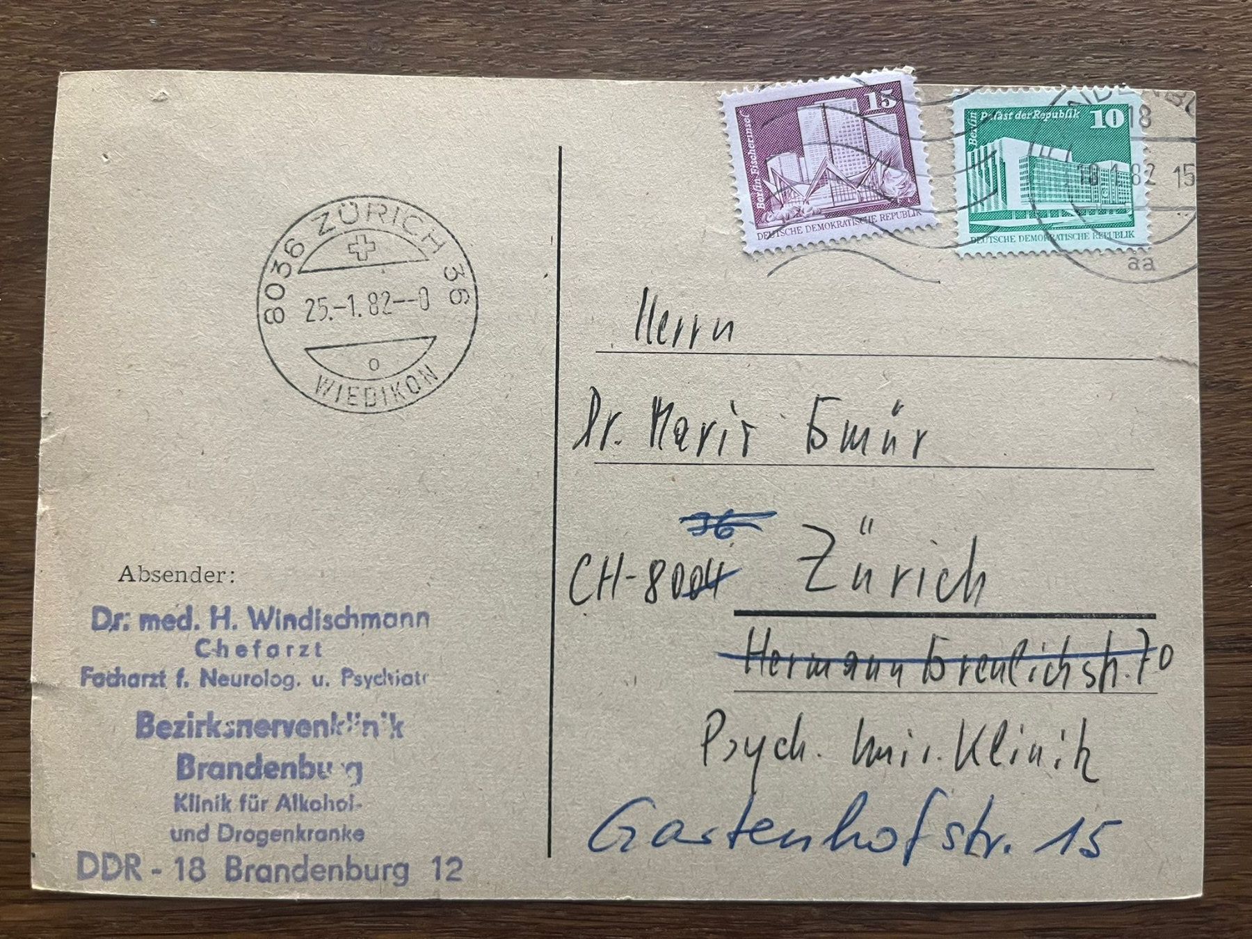 Tous les timbres: Alte Ansichtskarte DDR 1982 – D'occasion à Schlieren par mki_xfh9