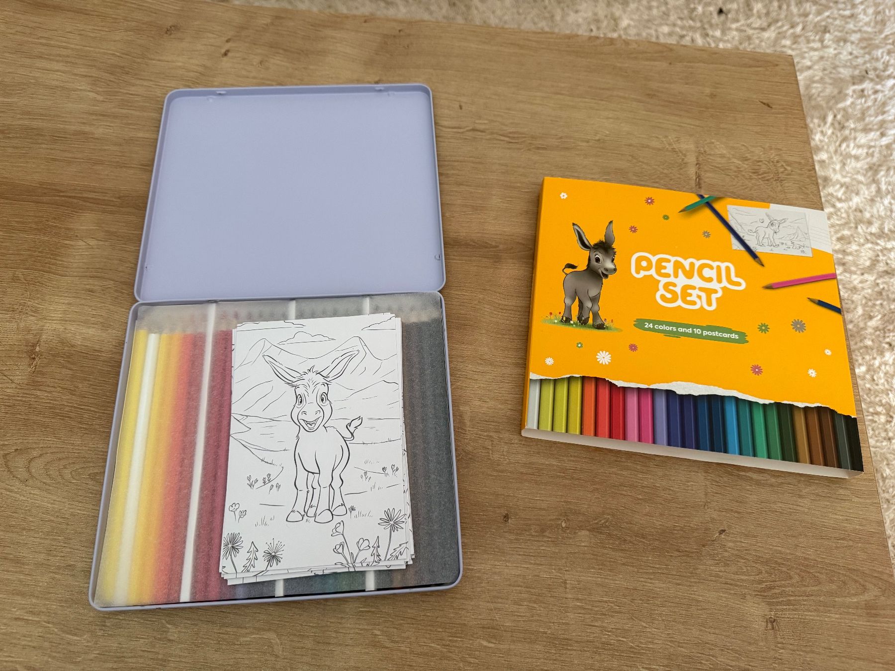 Penna & Evidenziatori: Farbstift-Set 24 Farben + 10 Postkarten, neuwertig – Nuovo (secondo la descrizione) da Dietlikon venduto da lot_rel 2