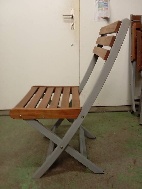 Sedie: Klappstuhl Holz/Metall für Garten oder Balkon – Usato da Basel venduto da Petergunn 2