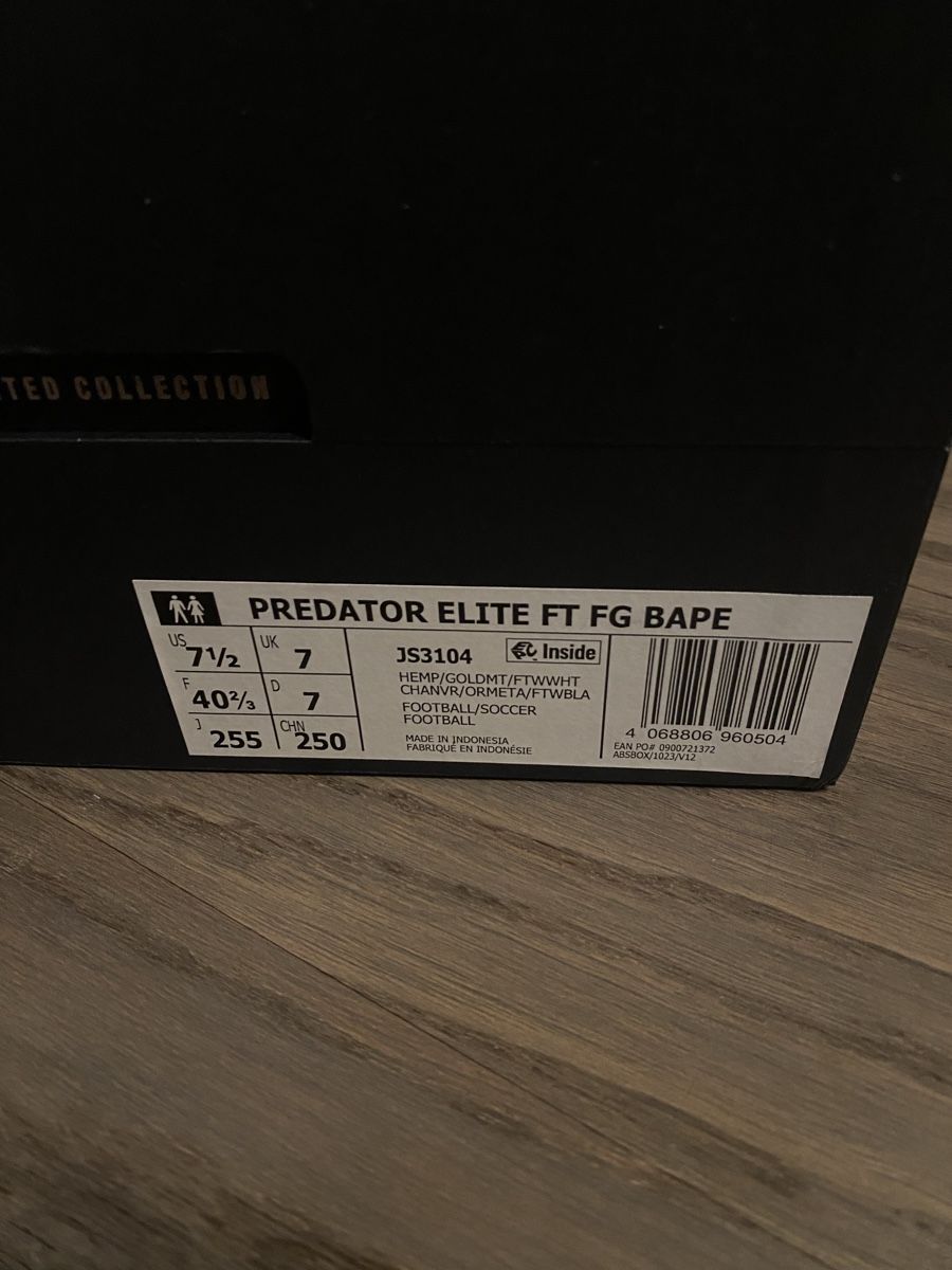 Bape Scarpe da uomo: adidas x BAPE Predator Elite - EU 40 2/3 – Nuovo e nell'imballaggio originale da Schaffhausen venduto da solequart 6