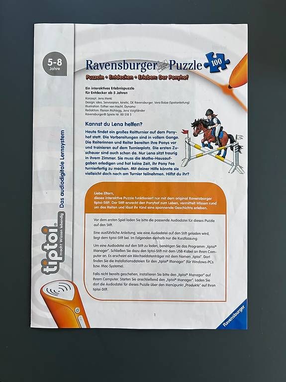 Puzzle: Tiptoi Puzzle der Ponyhof – Usato da Zürich venduto da Stoerte 2