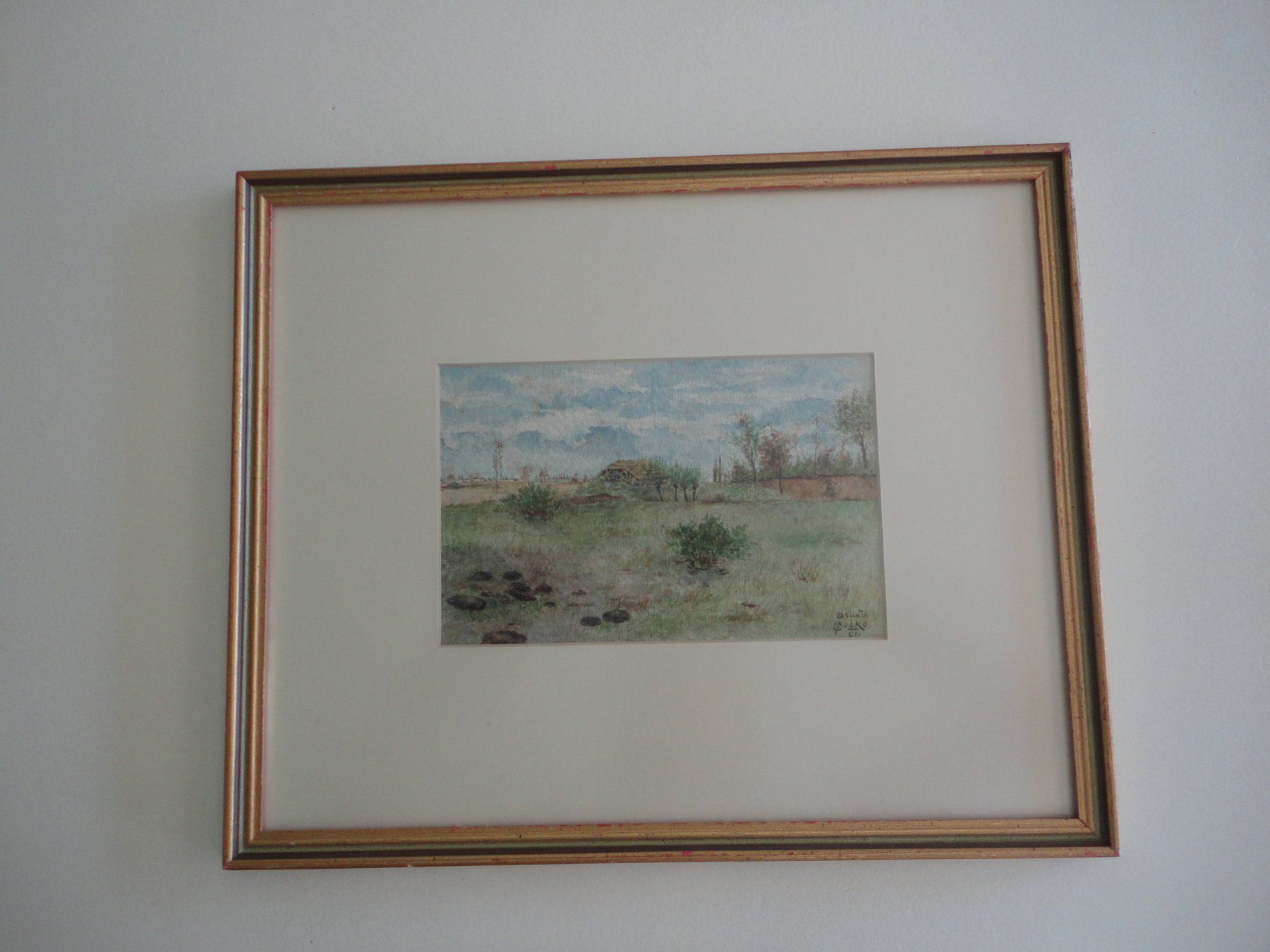 Gemälde: Original Aquarell LANDSCHAFT  - Stuvit Bosko handsigniert – Gebraucht aus Bonstetten von nat_tv99