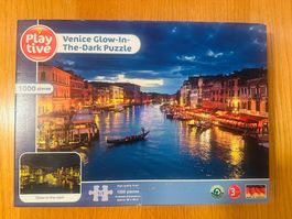 Playtive Puzzle Venedig, 1000 Teile, Leuchtet im Dunkeln