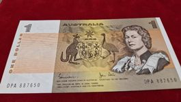 Australische 1 Dollar Note, Jahrgang 1986, Sehr Selten!