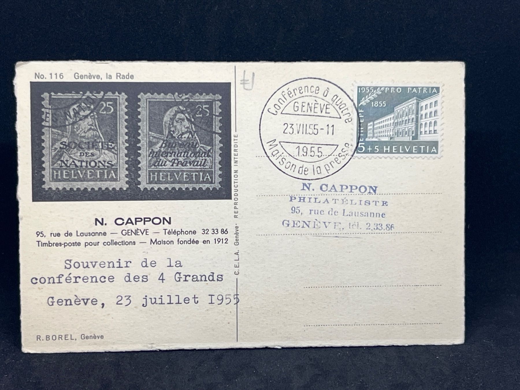 Ansichtskarten: Genève. La Rade – Gebraucht aus Widnau von Brusi9 1