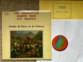 Urs Hostettler Diem Mentha Lieder & Taenz Us Dr Schwyz LP 🛀