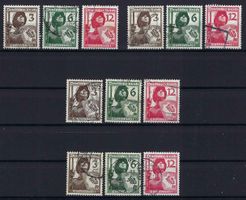Deutsches Reich 1937 Serie Luftschutz gest.