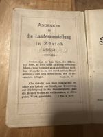 Andenken an die Landesausstellung in Zürich 1883, Büchlein