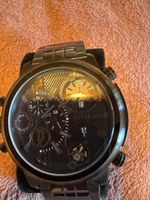 Herren Armbanduhr Police schwarz Edelstahl guter Zustand