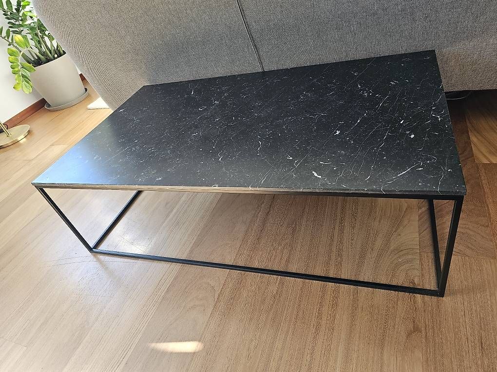 Tables: Table basse en véritable marbre noir  – D'occasion à Lausanne par rejane6 1