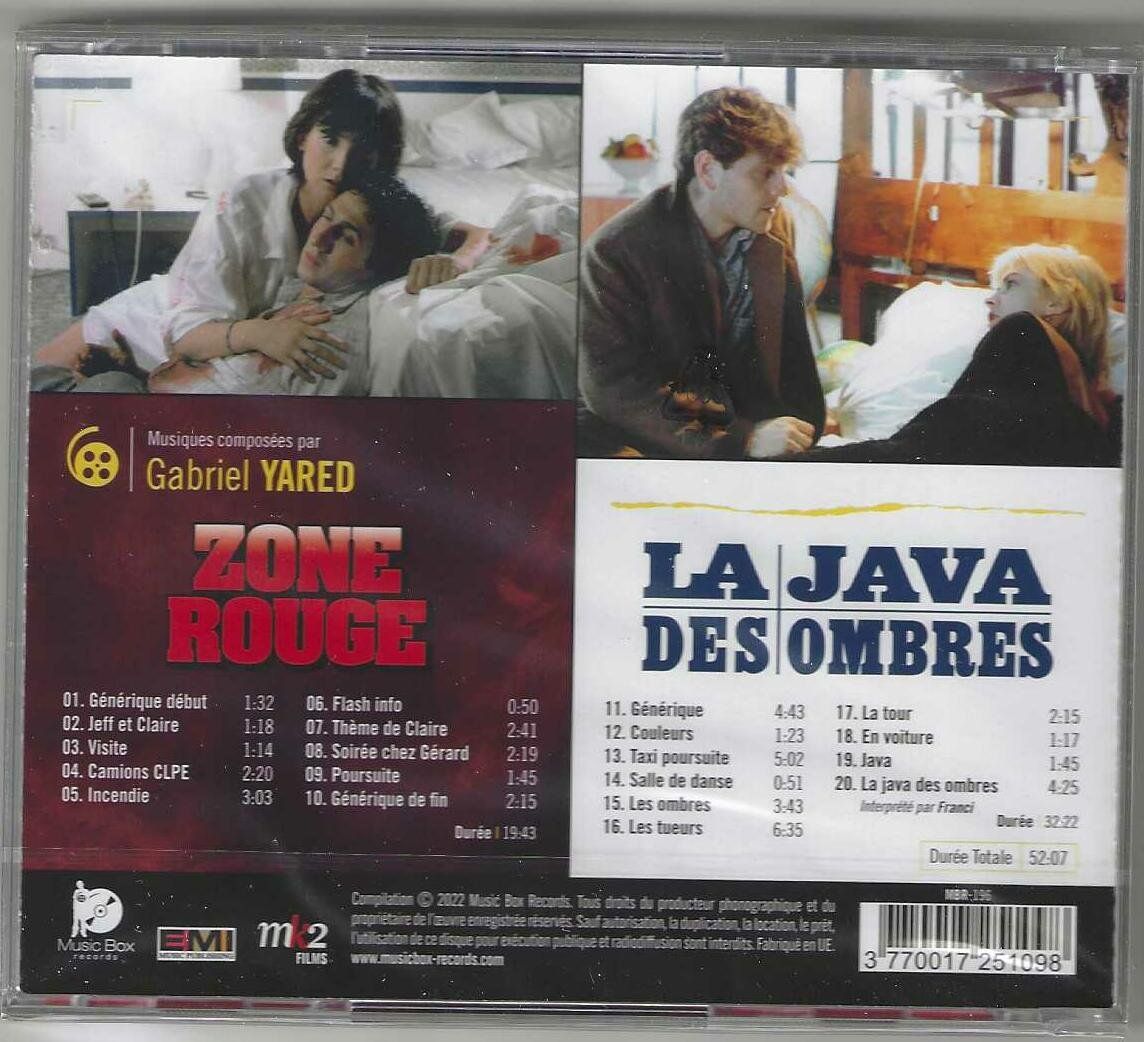 CD: Gabriel Yared - Zone Rouge/La Java Des Ombres- Neue – Nuovo e nell'imballaggio originale da Genève venduto da CDLPBookS 1