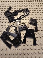 Lego 9x Platte 4x4 schräg mit ausschnitt (43719) schwarz