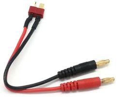 T Stecker Ladekabel zu 4,0mm Bananenstecker, Kontakte verg.