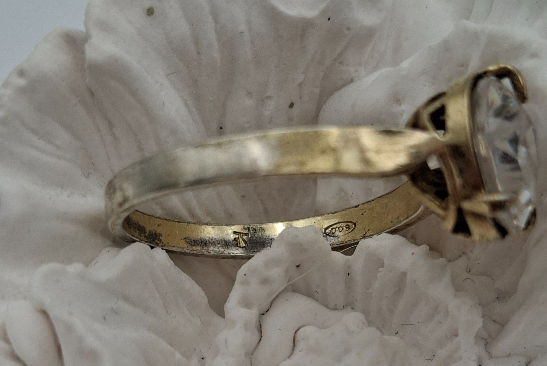Anelli: Alter Ring mit Herz, Silber vergoldet 800 – Usato da Kriens venduto da Wolly85 4