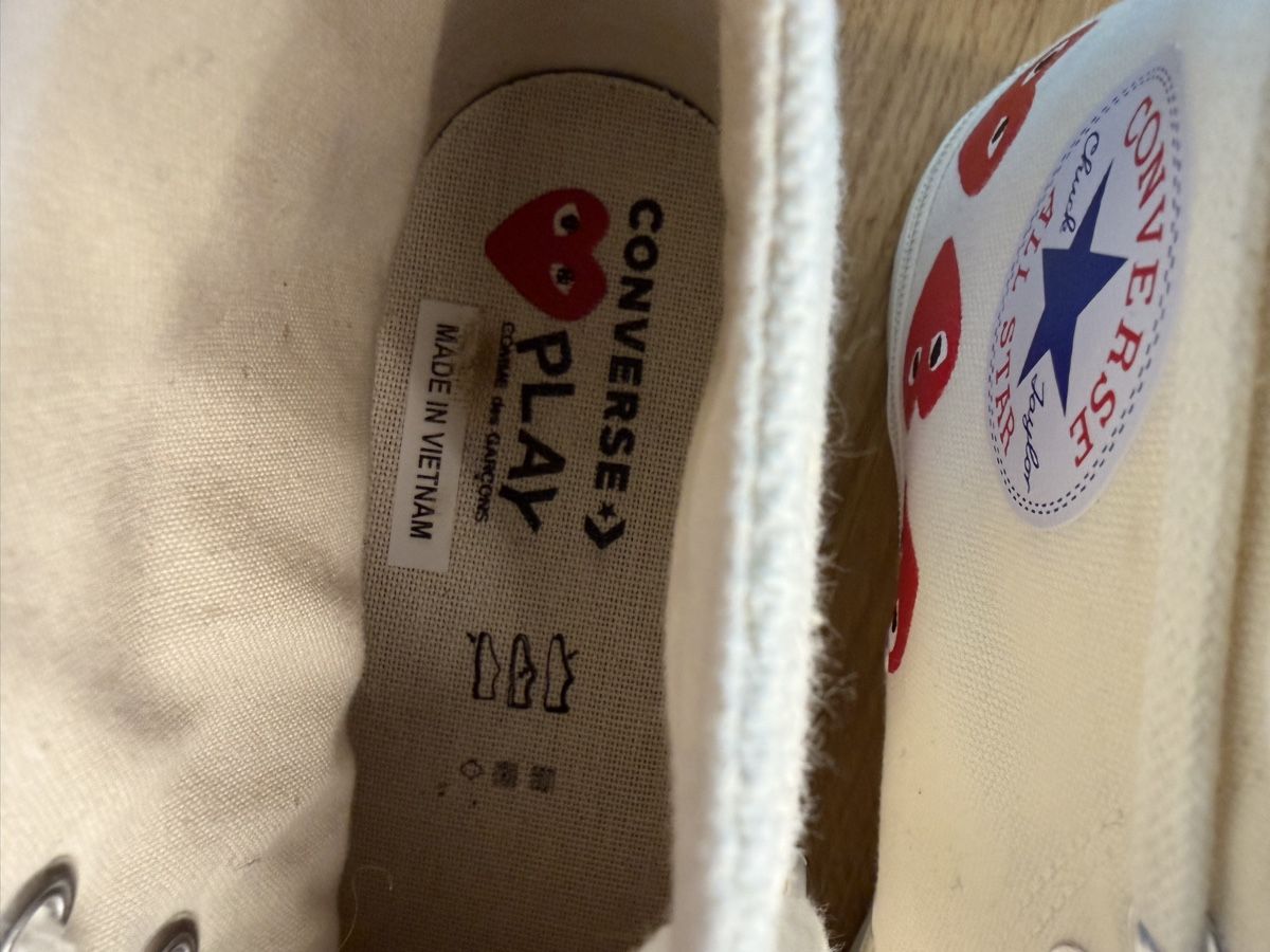 Converse Scarpe da uomo: Comme des Garcons Converse Play Weiss – Nuovo (secondo la descrizione) da Schaffhausen venduto da golazo_vines 6