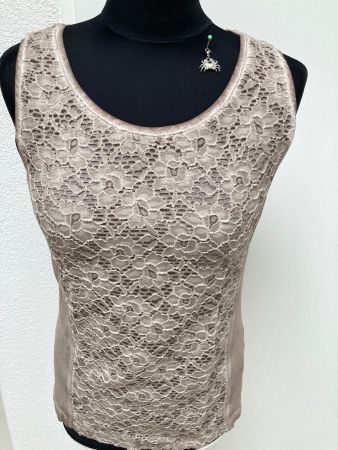 Shirt Top Leibchen Gr. S/M, beige von TU