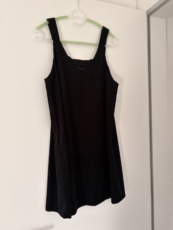 Schwarzes Cord Kleid, Mini Kleid, Grösse S/M