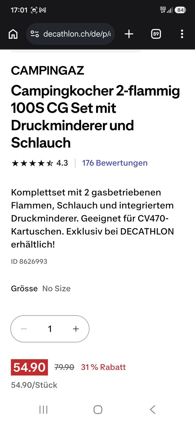 Küchengeräte: Campingkocher – Gebraucht aus Bern von Scheinwerferer 2
