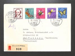 1954 Satzbrief Pro Juventute Einschreiben ZÜRICH WITIKON