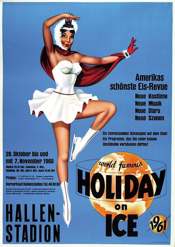 Foto & Immagini: Vintage Plakat "Holiday on Ice" 1961 – Usato da Wollerau venduto da Plakatfreund