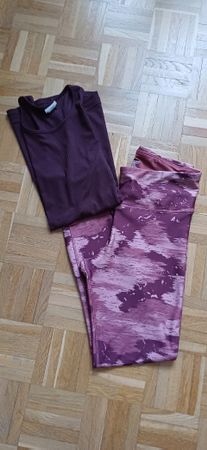Top + leggings de sport Reebok - M - Rose/prune