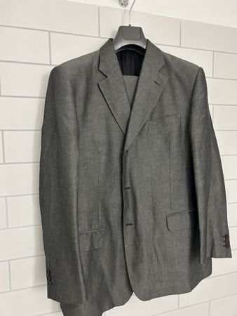 GIANFRANCO FERRE STUDIO Anzug(Leinen 55%) grau 56