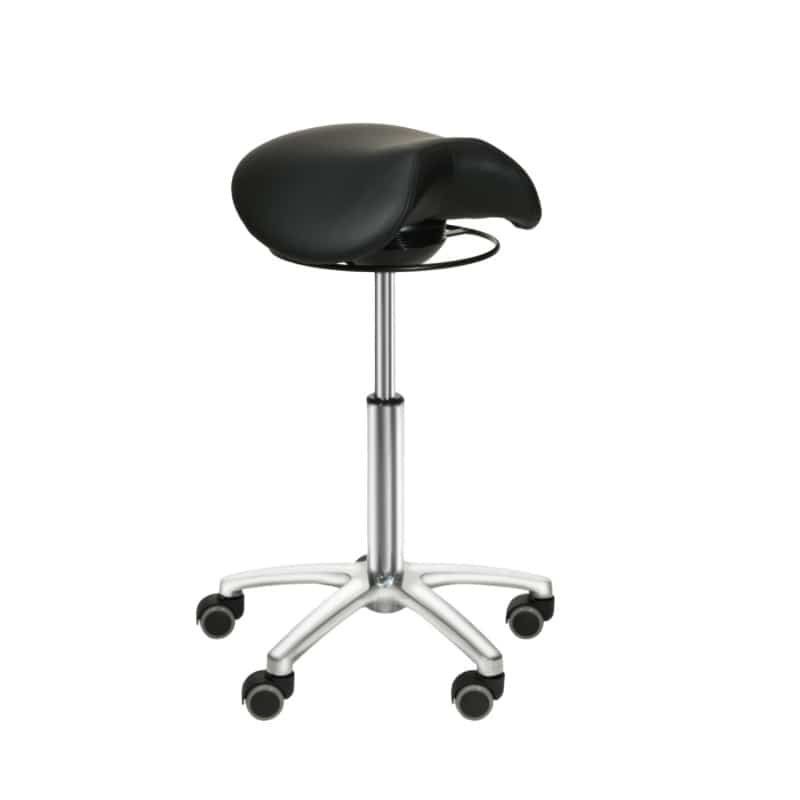 Sgabelli: Sattelsitz-Hocker SCHWARZ mit Schwing-Mechanismus – Nuovo e nell'imballaggio originale da Schaffhausen venduto da Praxis-Nova